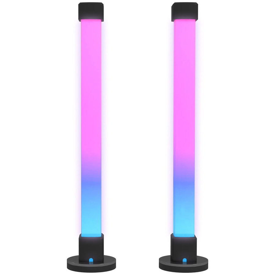 HOMCOM LED Tischlampe mit Fernbedienung und Timer, dimmbar, RGB Multicolour, Weiß, B: 6 cm, T: 6 cm, H: 32,5 cm - Bild 2