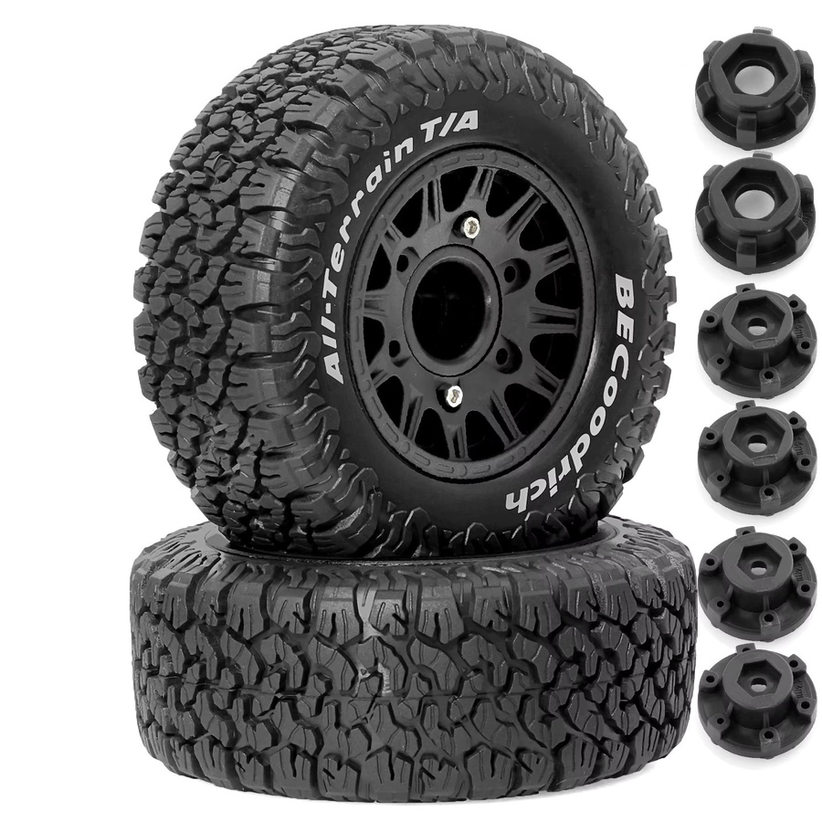 Short Course Truck Reifen Rad, 4-teiliges Set, 113 mm, 12, 14, 17 mm Sechskant - Bild 4