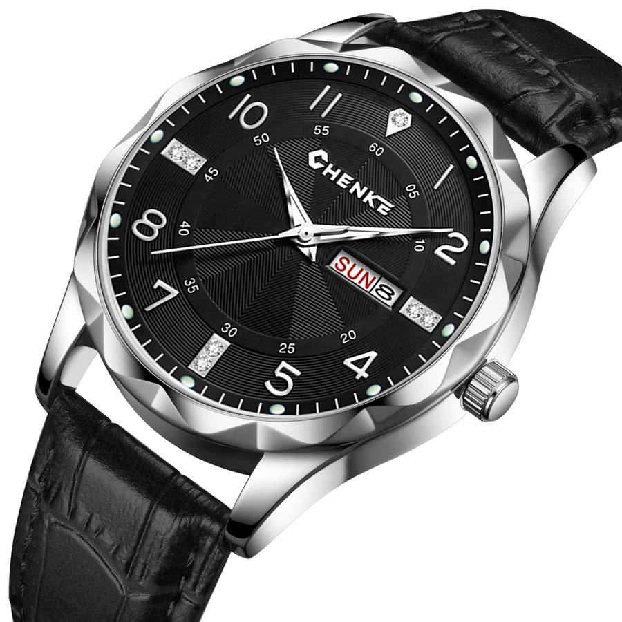 YaLaLuSi Armbanduhr, Quarz, Leder, Weiß, Damen - Bild 4