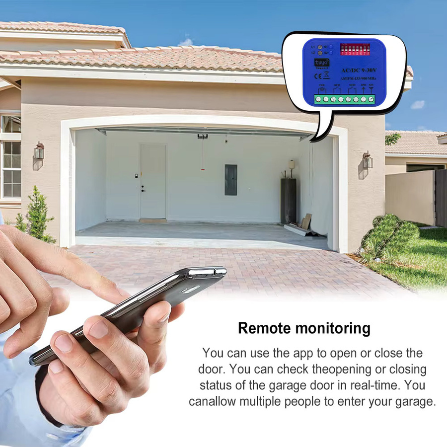 Tuya WIFI Smart Garage Toröffner Universal RF Receiver 300-900 MHz mit Alexa Steuerung - Bild 1