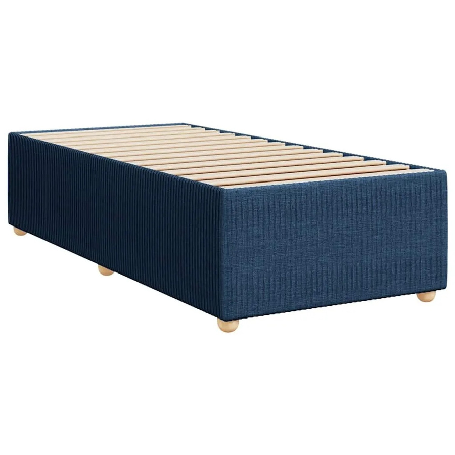 vidaXL Bettgestell aus Stoff in Blau mit Sperrholz und Holzwerkstoff, B/T/H: 100 x 200 cm - Bild 2