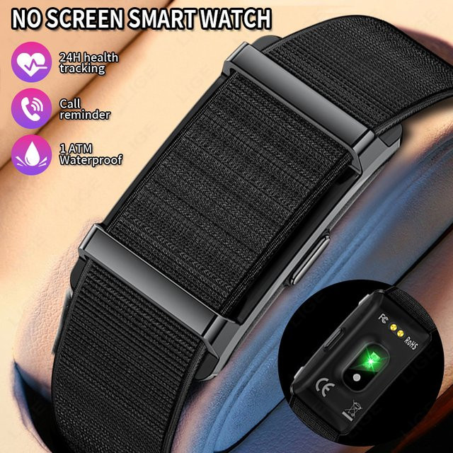 LIGE Fitness Smart-Armband für Damen und Herren mit Herzfrequenzmesser, wasserdicht bis 1 ATM, Schwarz - Bild 1