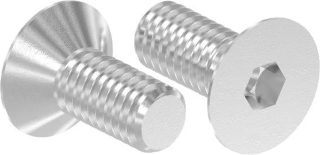 FeNau Senkkopfschraube M6x14 aus Edelstahl A2-70 mit Innensechskant nach ISO 10642, Silber - Bild 1