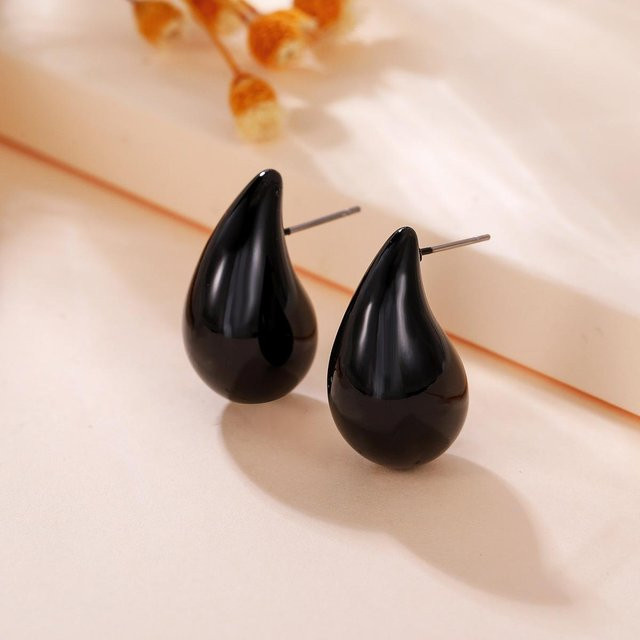 YIRAN Jewelry Ohrstecker Harz, Schwarz, Damen - Bild 1