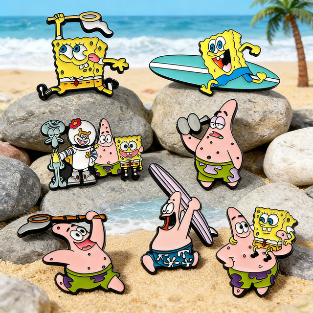 Bandai Pin-Set SpongeBob, Emaille, Metall, Bunt - Bild 1