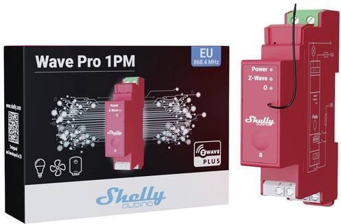 Shelly Wave Pro 1PM Hutschienenrelais Z-Wave in Rot - Bild 1