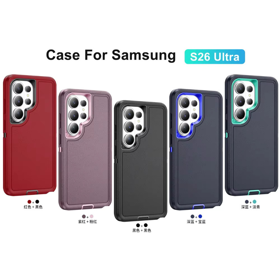 Defender Armor OTT Hybrid Box Handyhülle für Samsung Galaxy S26 S25 S24 S23 S22 FE Ultra Edge Plus in Schwarz - Bild 6