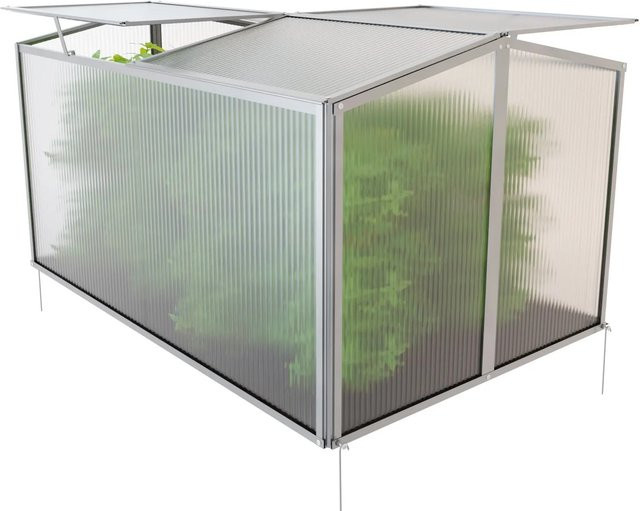 GARMIO Mini Gewächshaus Protea Frühbeet aus Aluminium mit Dachfenster und UV-Schutz - Bild 2