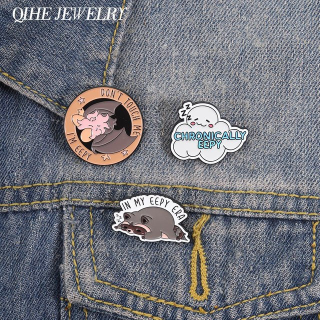 QIHE JEWELRY Brosche Waschbär-Emaille-Pin, Bunt, Verspielt - Bild 1