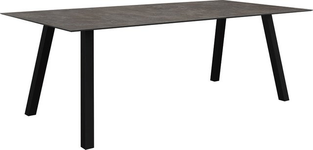 Stern Tisch Interno mit Silverstar 2.0 Stone Tischplatte, Schwarz Matt, B/T: 220 x 100 cm - Bild 1