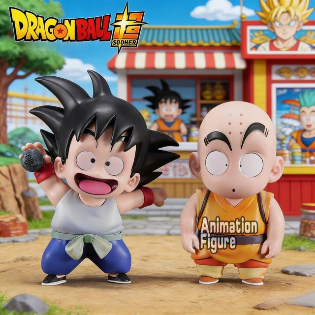 Bandai Dragon Ball Z Kindheits-Goku Krillin, Actionfiguren, PVC-Statue - Bild 1