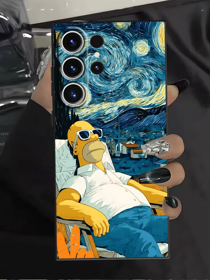 The Simpsons Homer Kunst Soft-Handyhülle für Samsung Galaxy, Mehrfarbig - Bild 4