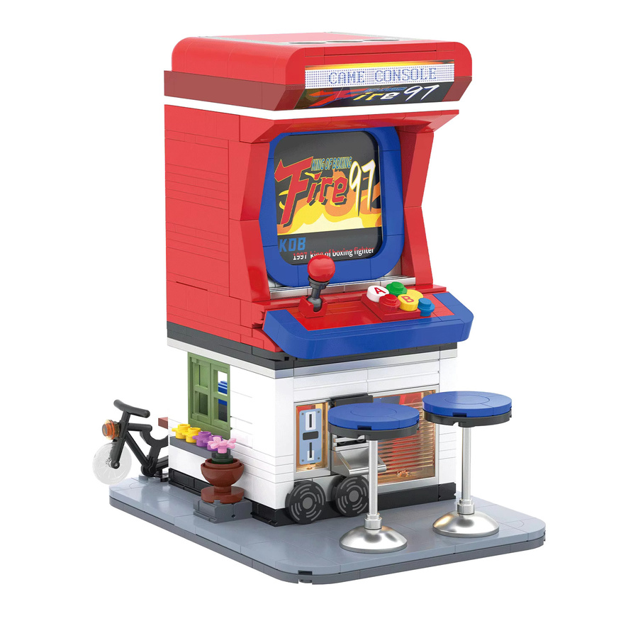 Doubuilt Architecture Arcade Phone Booth Mini Blocks Set, Urban Architecture Model Kit, Mehrfarbiges STEM-Spielzeug aus Kunststoff - Bild 3