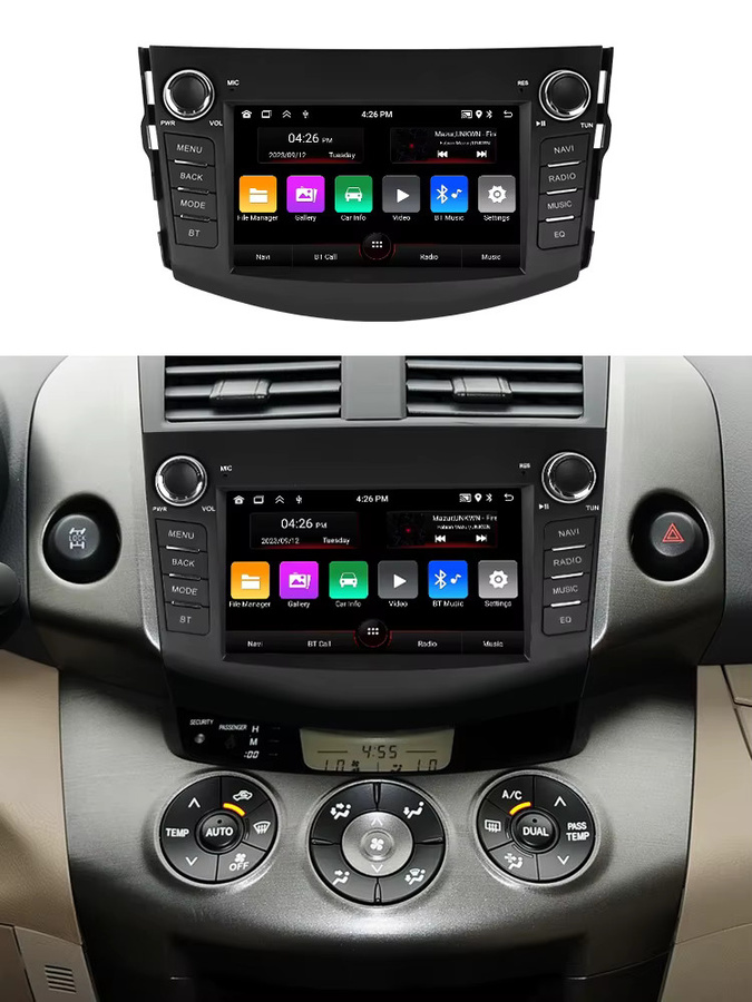 STRONGNAVI Carplay+ Multimedia Autoradio mit 7 Zoll Display für Toyota RAV4 2006-2012, GPS-Navigation, FM Audio, 2 Din Stereo-Headunit, Schwarz - Bild 7