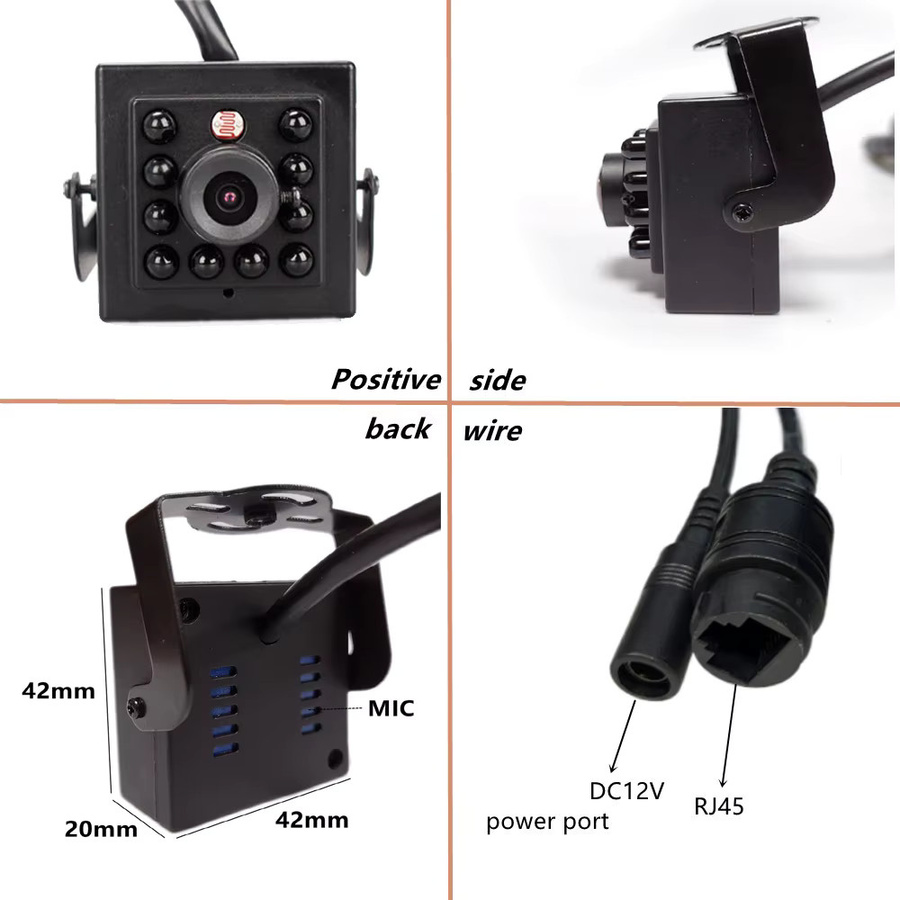 HQCAM Mini 8MP IP Kamera 4K Ultra HD Indoor CCTV mit Nachtsicht und Audio in Schwarz - Bild 5
