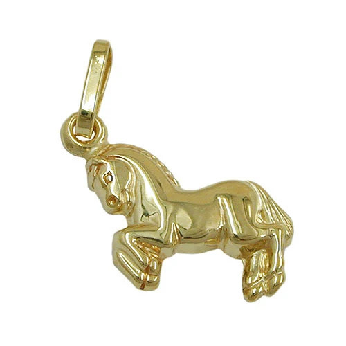 Colfem Anhänger Pferd, 375 Gold, Unisex - Bild 1