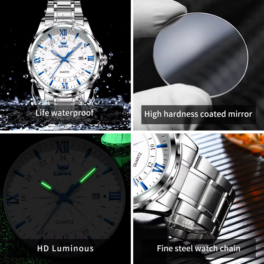 OPK Armbanduhr Quarz, Edelstahl, Silber, Herren - Bild 6