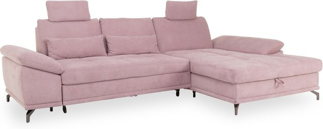 Polsterecke HARPER SIEGBURG in Pink und Purple mit Stoffbezug und Federkern im modernen L-Shape Design, Breite: 307 cm, Tiefe: 150 cm, Höhe: 174 cm - Bild 1