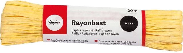 Rayher Rayonbast aus Viskose in Gelb matt - Bild 1