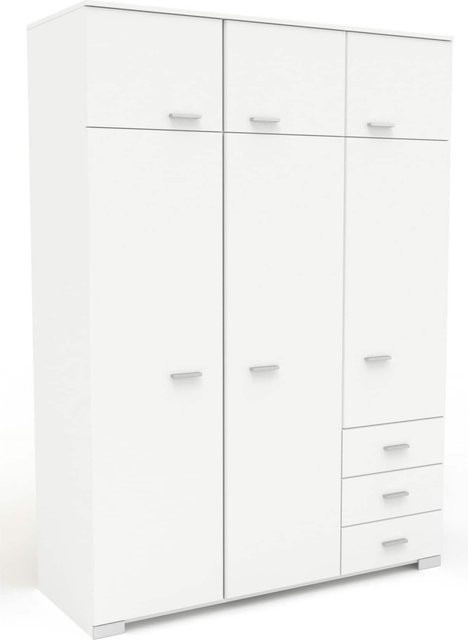 Parisot Kleiderschrank Galaxy 2, 6-türig, Weiß, H x B x T: 203 x 146 x 55 cm - Bild 1