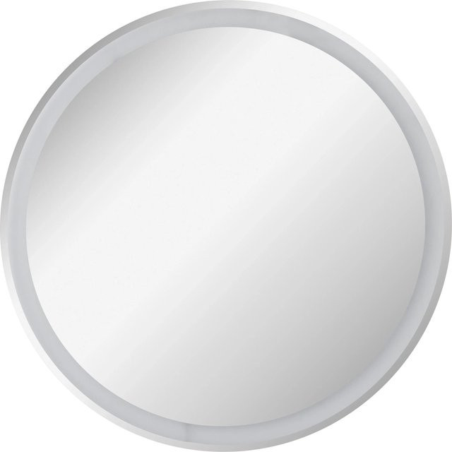 Fackelmann Spiegelelement MIRRORS rund in Grau mit LED-Beleuchtung, B/H/T: 60 x 60 x 3 cm, neutralweißes Licht - Bild 1