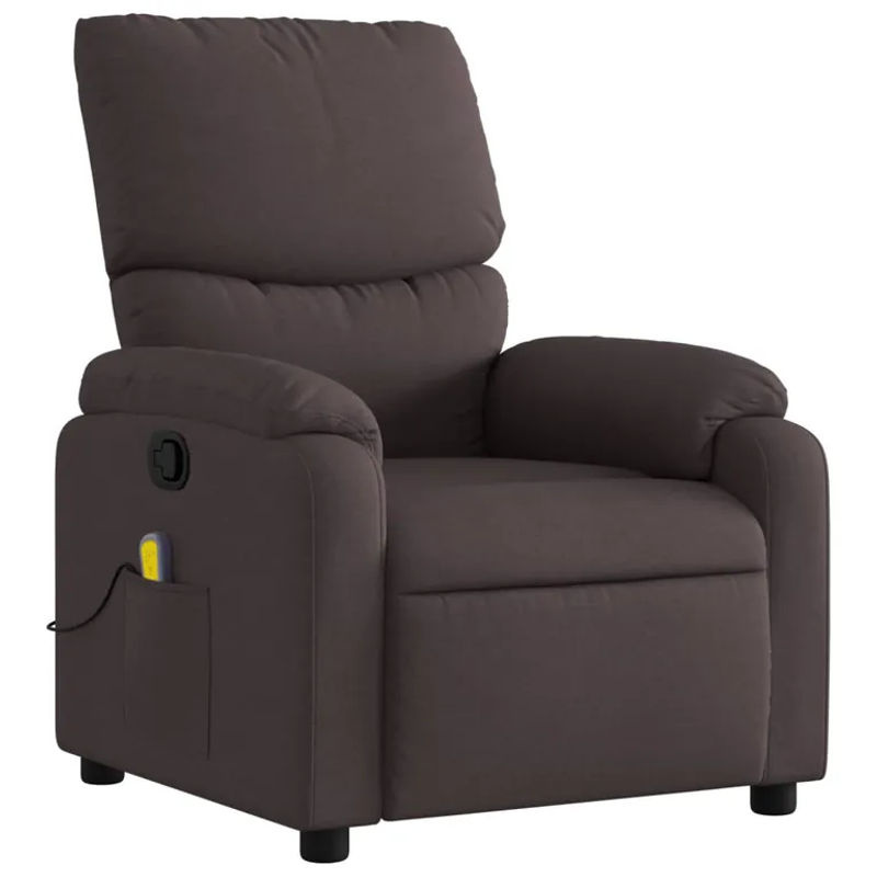 Vidaxl Klappbarer Massagesessel als Relaxsessel mit Stoffbezug in Braun - Bild 3