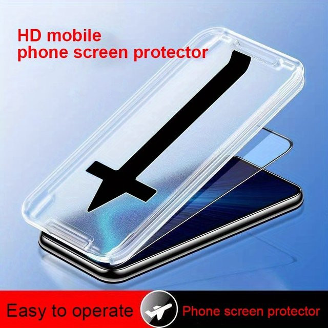 Basix HD-Displayschutz aus gehärtetem Glas für iPhone 13 Pro Max, 13 Pro und 13, transparent, bruchsicher und kratzfest - Bild 1