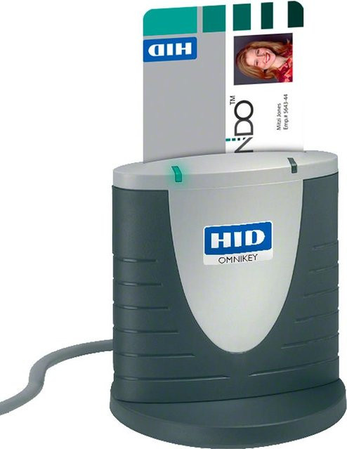 HID Identity OMNIKEY 3121 Smart-Card-Lesegerät für den Innenbereich mit USB 2.0 in Grau - Bild 1