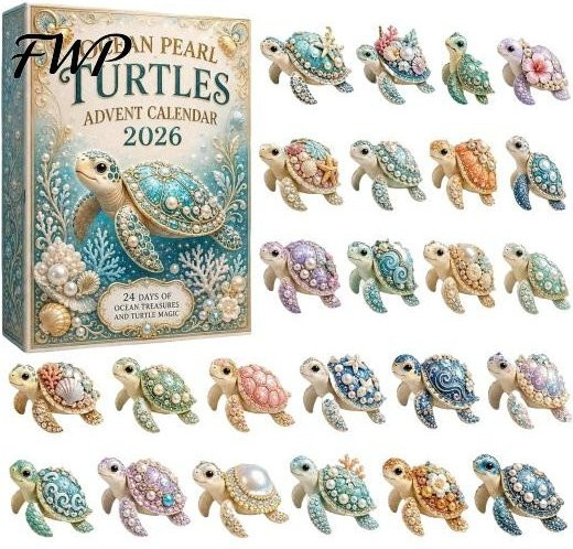 fengwangpin Meeresperlen-Schildkröte Adventskalender, Überraschungs-Blindbox, Bunt / Mehrfarbig - Bild 1