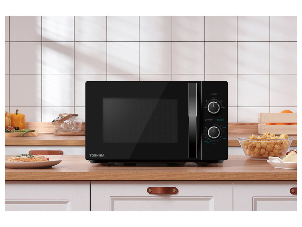 Toshiba Standmikrowelle MWP-MM20P(BK) Solo in Schwarz mit Timer und 700 Watt Leistung, B: 48,3 cm, H: 25,8 cm, T: 35,9 cm - Bild 2