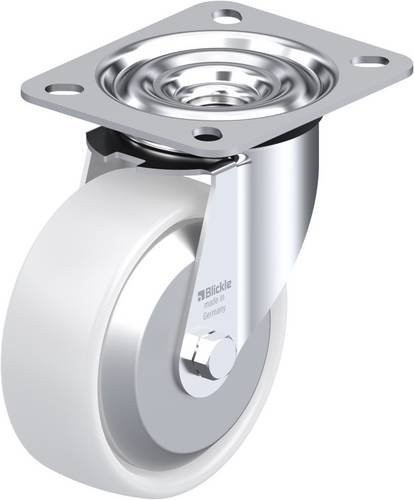 Blickle Lenkrolle LE-PPN 100G-FA mit Rad-Durchmesser 100 mm und einer Tragfähigkeit von 150 kg in Weiß - Bild 1