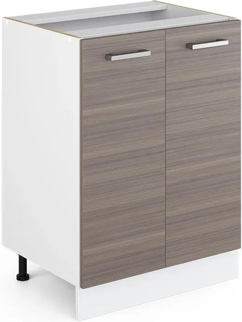 Vicco Küchenunterschrank R-Line Küchenkommode Grau/Weiß, Breite: 60 cm, Höhe: 81,6 cm, Tiefe: 46 cm - Bild 1