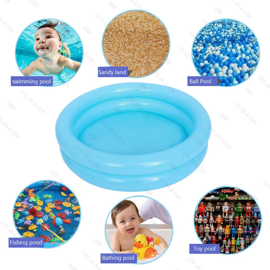 APWIKOGER Rundes aufblasbares Baby-Schwimmbecken für Kleinkinder in Blau, tragbarer Kinder-Pool für drinnen und draußen, geeignet für Kinder ab 0 Jahren - Bild 2
