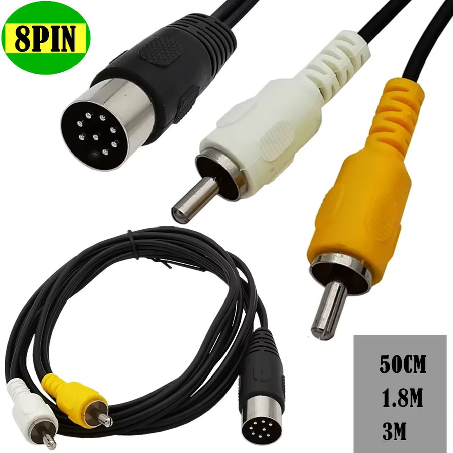 BSN Audio Adapter Kabel DIN 8 Pin auf 2 RCA in Multicolour - Bild 2