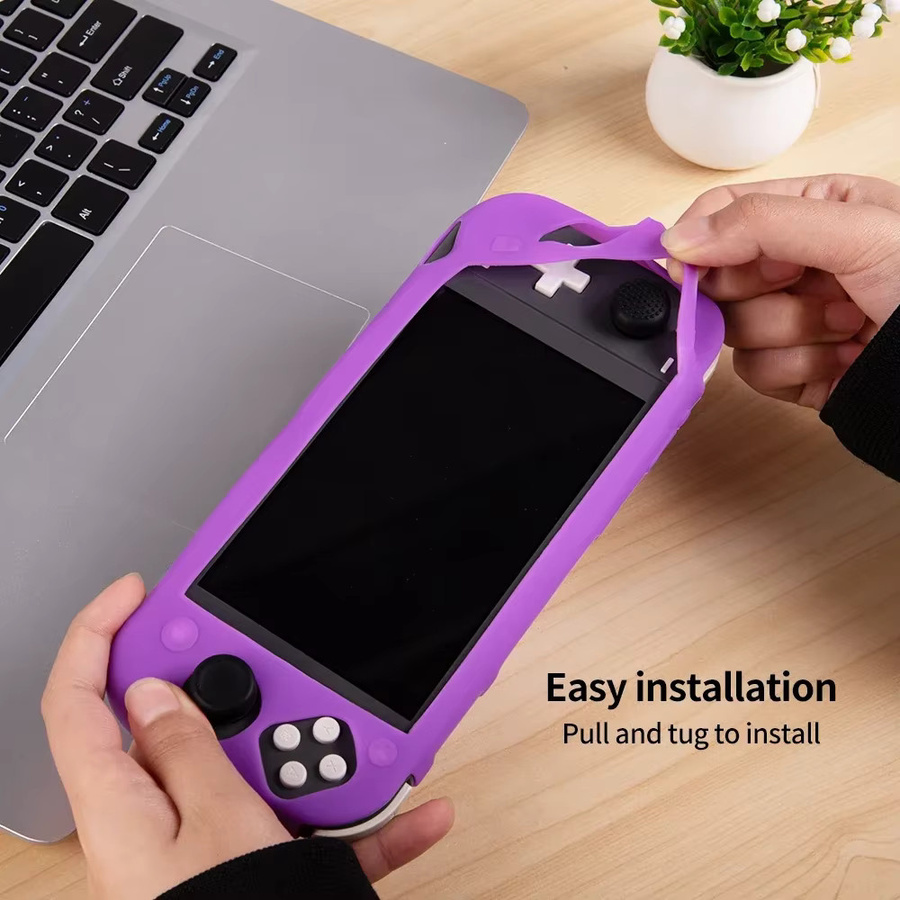 Rutschfeste Silikonhülle für Nintendo Switch Lite aus weichem TPU-Gummi in einfarbigem Design - Bild 4