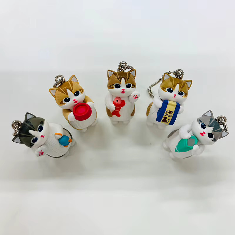 Mofusand Kawaii Katze Schlüsselanhänger Blind Box, Actionfigur, mit Lebensmittel Pose - Bild 2