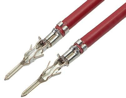 Molex Crimpkontakt mit Litze 2147622224 in Rot und Gold - Bild 1