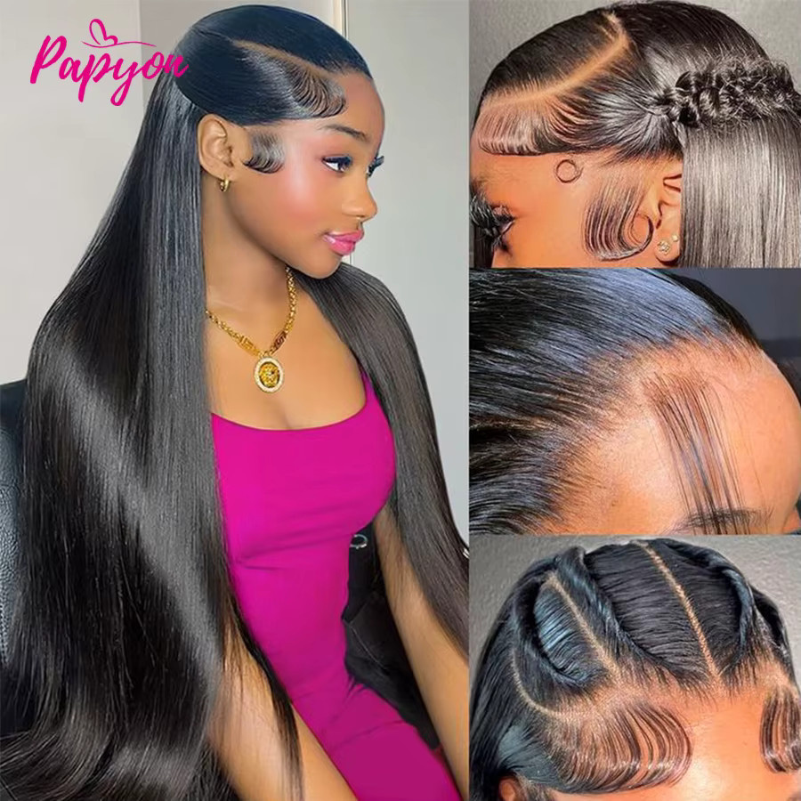 PAPYON Echthaarperücke, Brasilianisch, HD Transparente Lace Front, 200 Dichte - Bild 7