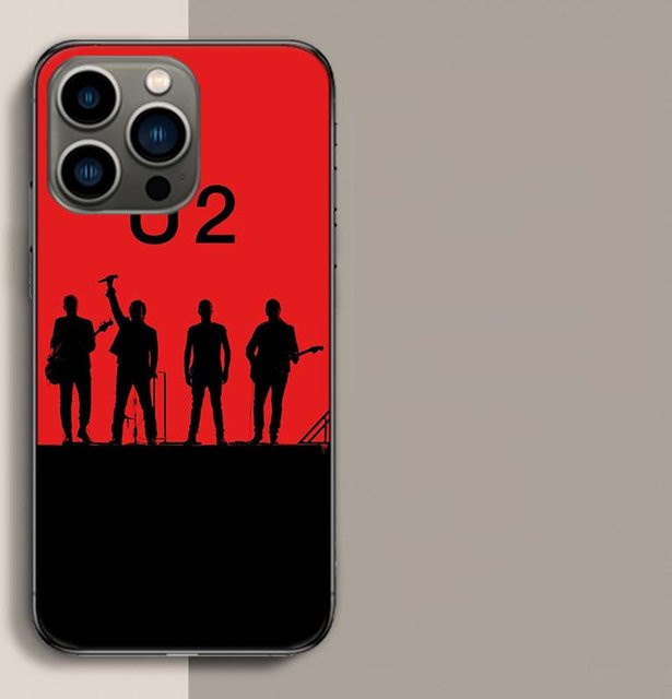 Niedliche Band U2 Handyhülle für iPhone in Rot - Bild 1