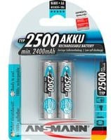 Ansmann AA NiMH Akku 2500mAh Silber - Bild 1