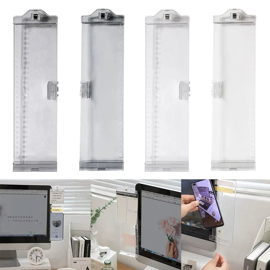 Transparentes Monitor-Memoboard aus Kunststoff mit Clip als praktische Nachrichtentafel für deinen Computer-Bildschirm - Bild 4