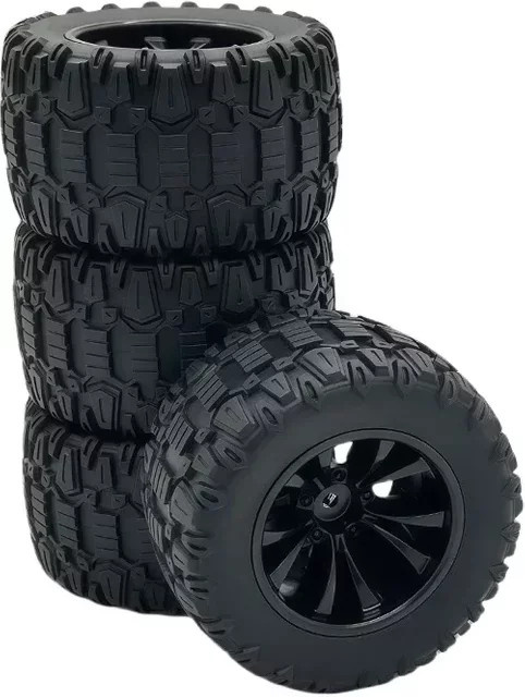 4 Stück Sechskant-Gummireifen Räder für RC Monster Truck, 88 mm, 12 mm - Bild 1