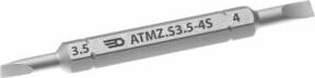 Facom Schlitz-Bit für Schraubendreher, kurz, 3,5 mm und 4 mm, silber, ATMZ.S3.5-4S - Bild 1