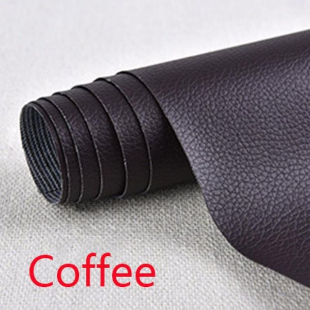 Selbstklebendes Leder-Reparaturpflaster von Home with love in Kaffeebraun, strapazierfähiges Vinyl-Reparaturset für Sofa, Möbel und Auto, Breite: 30 cm, Höhe: 20 cm - Bild 1