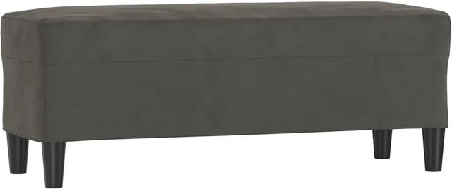 vidaXL Sitzbank aus Samt in Dunkelgrau, B/T/H: 100 x 35 x 41 cm - Bild 1