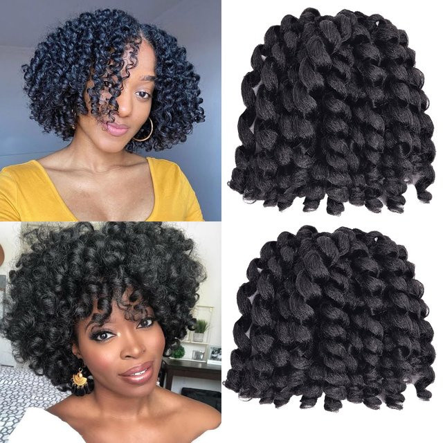 Budabuda Jumpy Wand Curl Jamaican Bounce Afro Crochet Braid Hair, Damen, Lockiges Haar - Bild 1