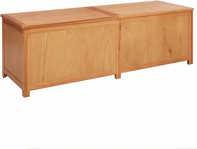 vidaXL Aufbewahrungsbox aus Eichenholz in Natur Braun mit Soft-Close-Deckel - Bild 1