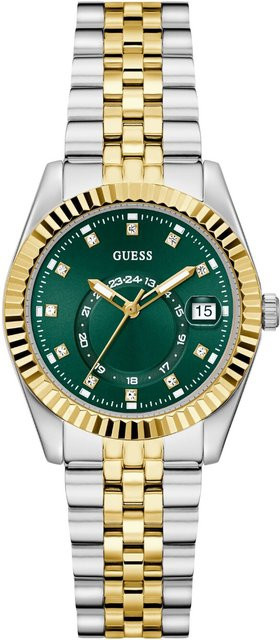 Guess Damenuhr Jada, Quarz, Edelstahl, Grün, 34 mm, 3 ATM - Bild 1