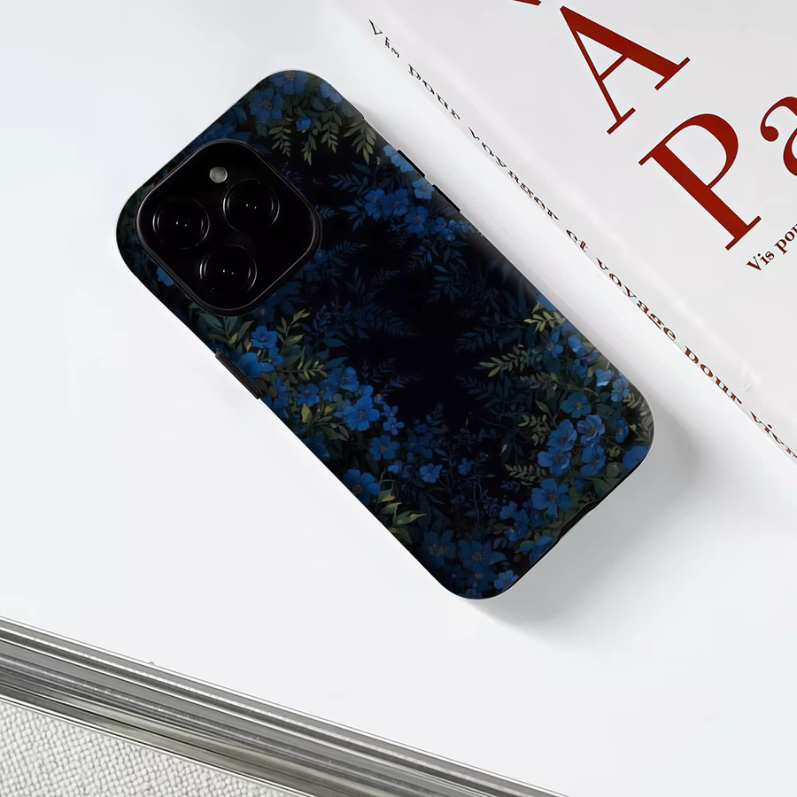 Robuste magnetische Doppel-Schutzhülle für Apple iPhone 17 16 15 14 13 Pro Max Plus in Midnight Black und Blue - Bild 3