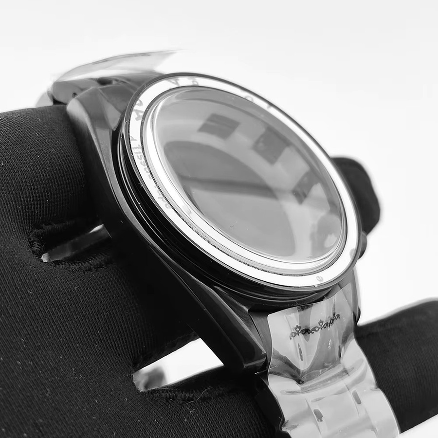 OUMASHI Uhrengehäuse Edelstahl, Schwarz, Herren, 43 mm - Bild 4